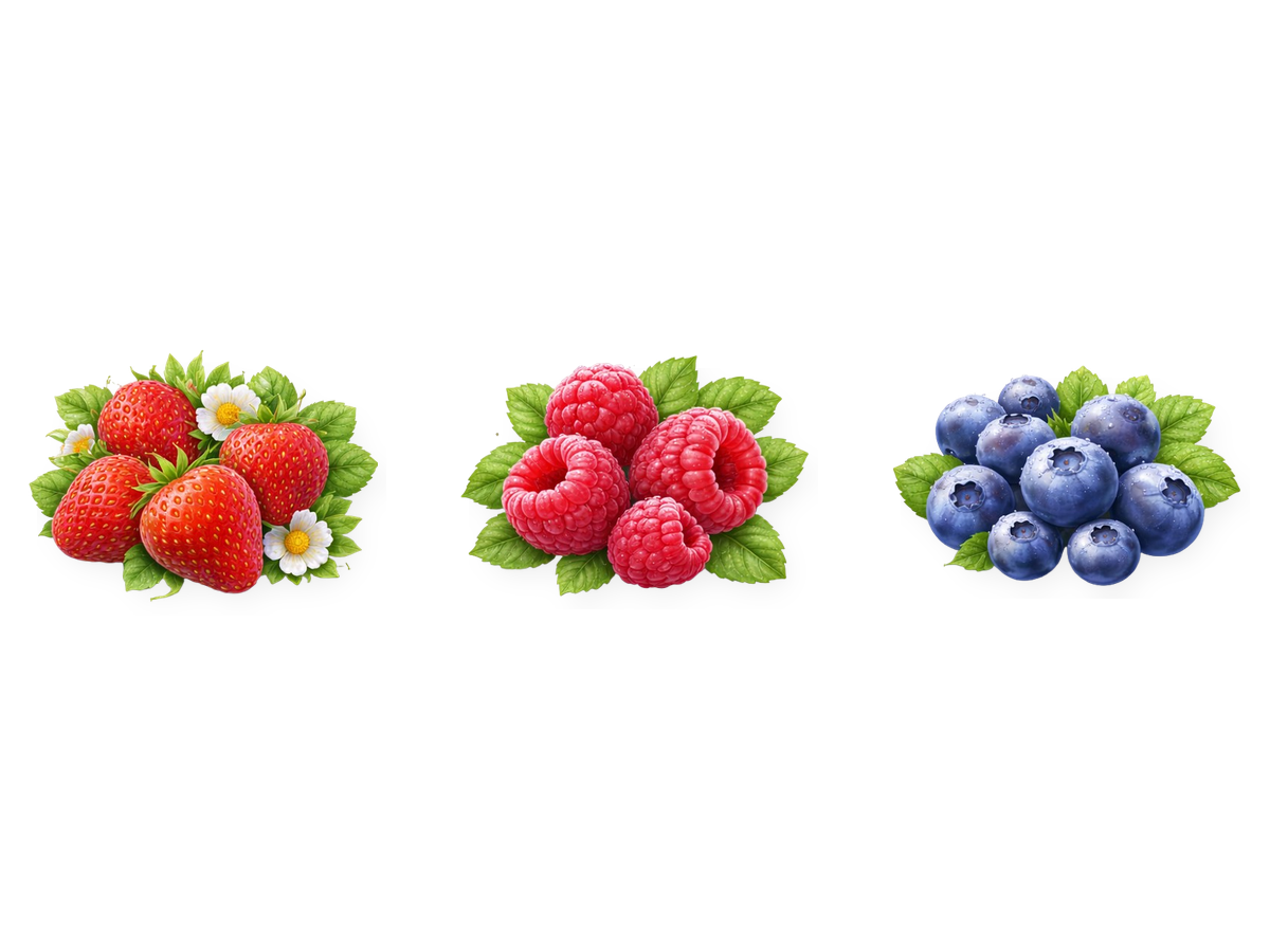 Wild Strawberry Raspberry Blueberry
